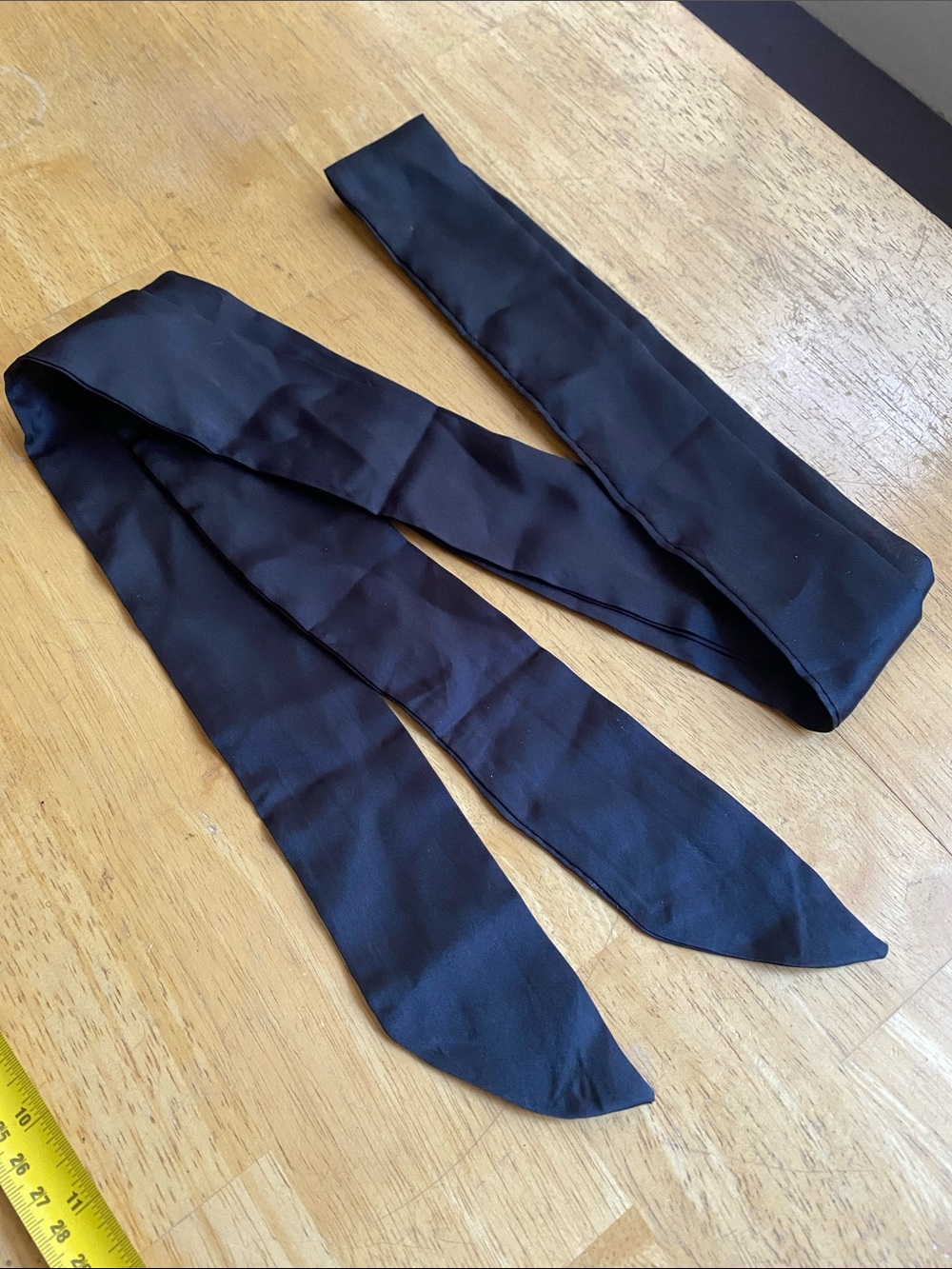 72” black fabric belt in great condition